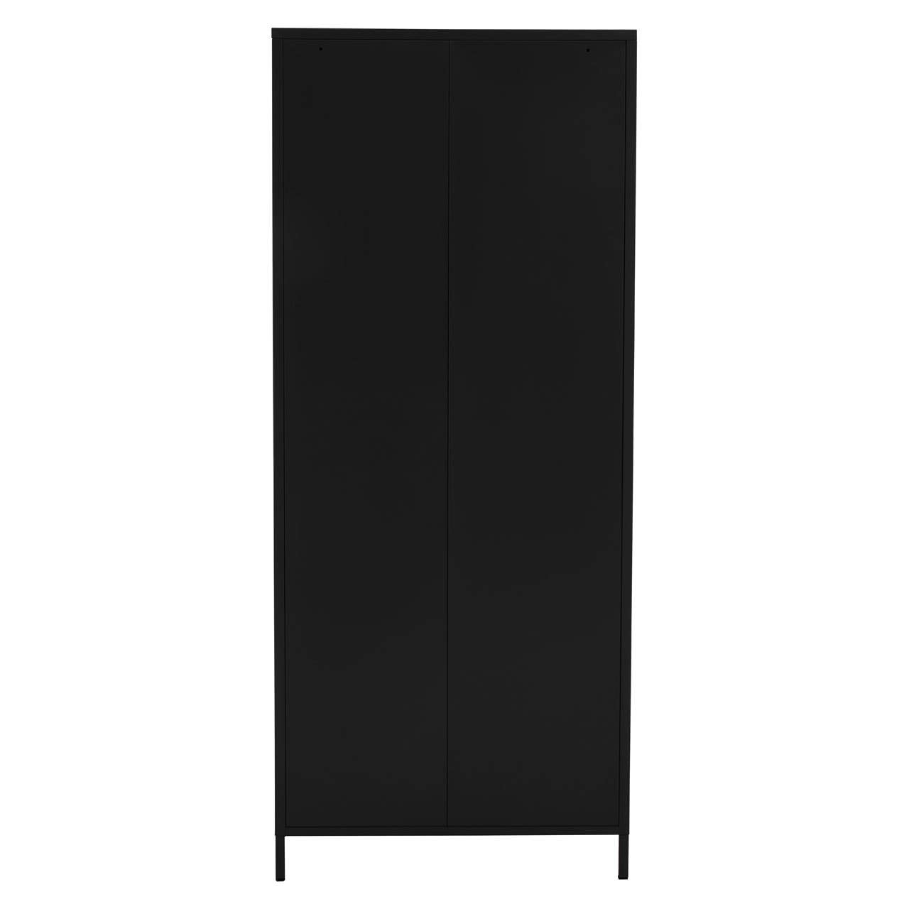Nest Envy Varsity 2 Door Wardrobe - Black - Rear View
