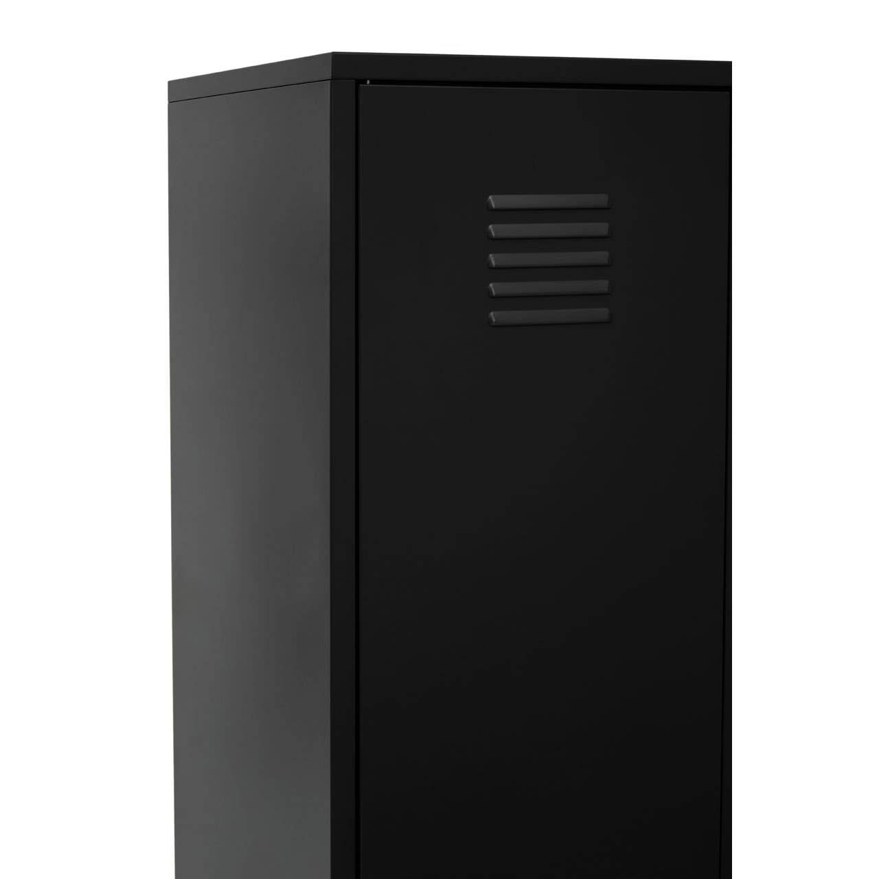 Nest Envy Varsity 2 Door Wardrobe - Black - Zoomed In Top Corner