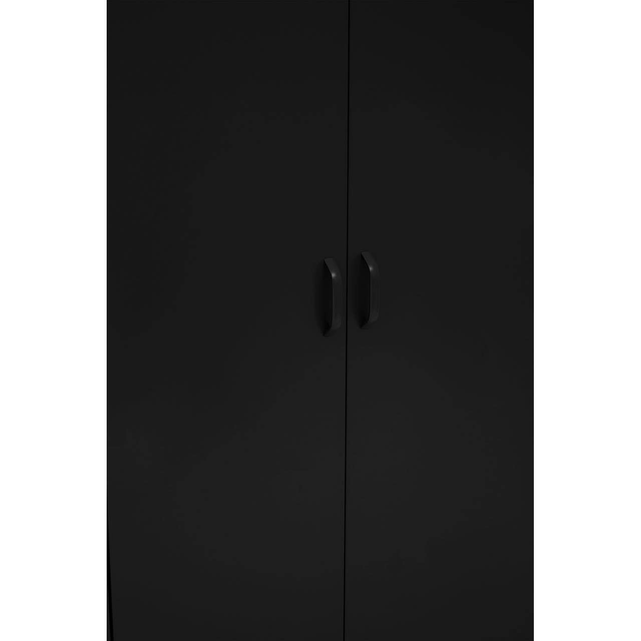 Nest Envy Varsity 2 Door Wardrobe - Black - Zoomed In Doors