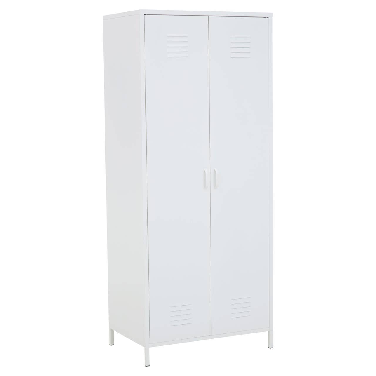 Nest Envy Varsity 2 Door Wardrobe - White - Angle View