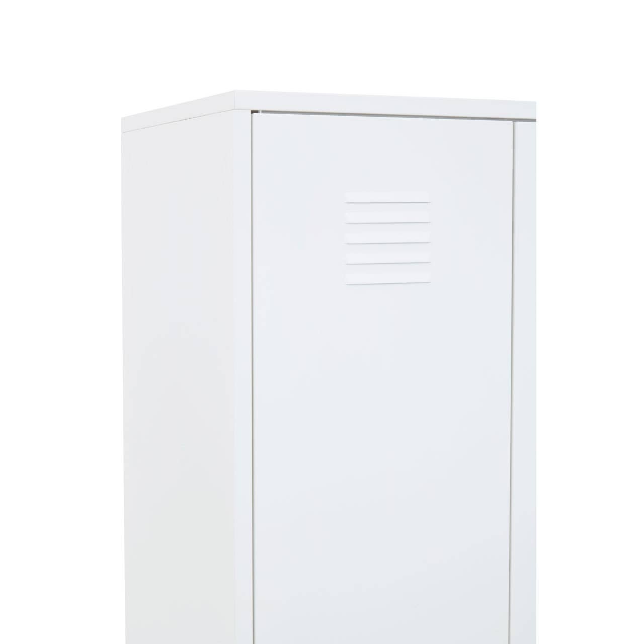 Nest Envy Varsity 2 Door Wardrobe - White - Zoomed In Top Left
