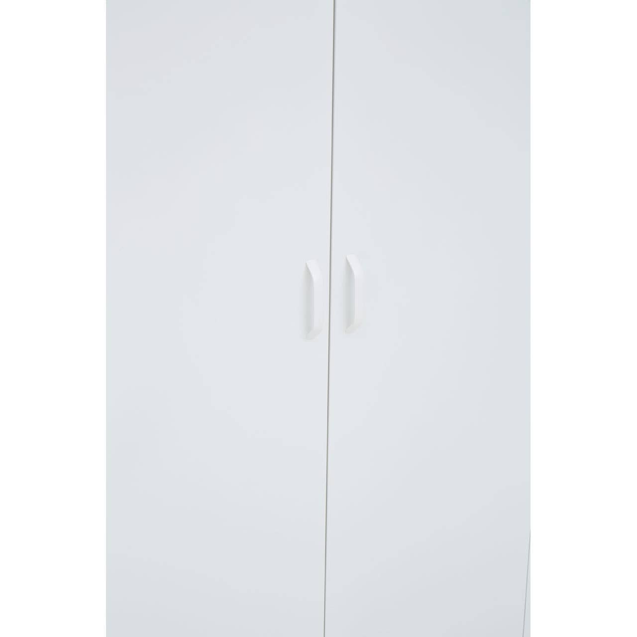 Nest Envy Varsity 2 Door Wardrobe - White - Zoomed In Doors