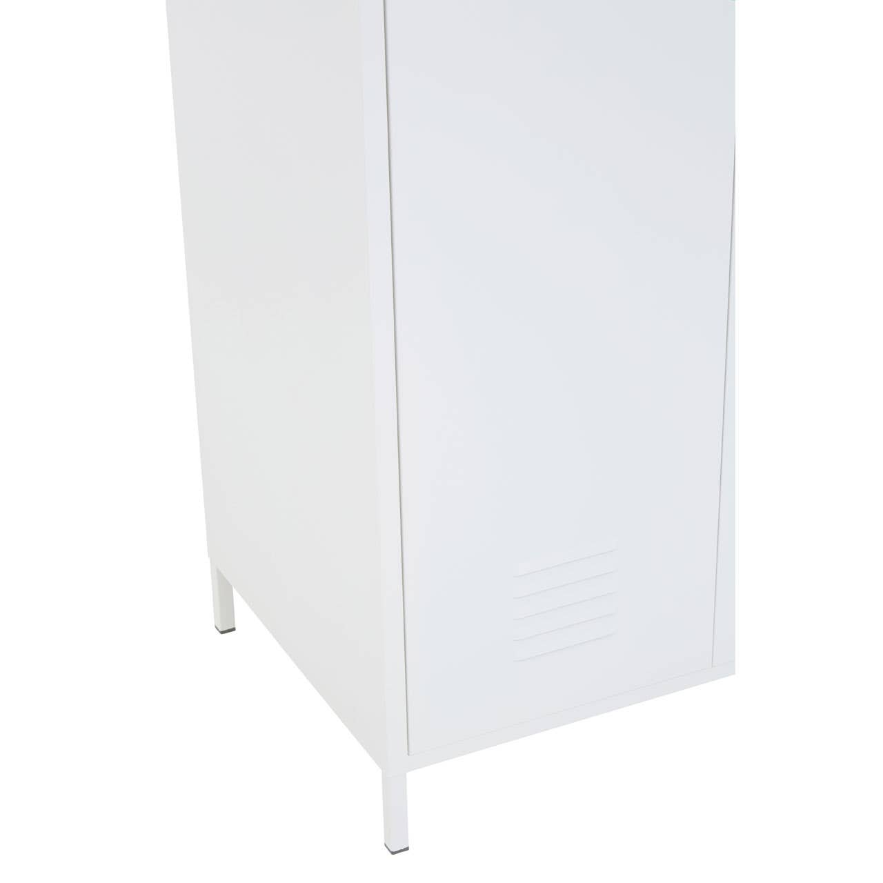 Nest Envy Varsity 2 Door Wardrobe - White - Zoomed In Bottom Left