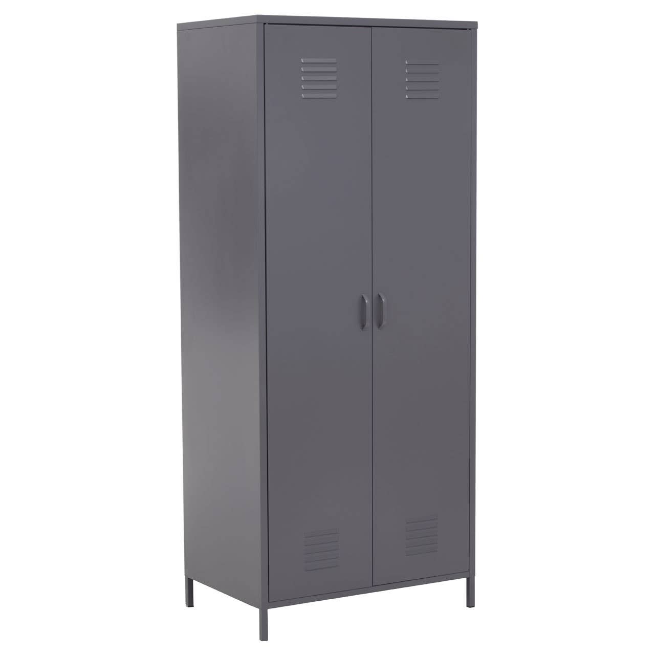 Nest Envy Varsity 2 Door Wardrobe - Grey - Angle View