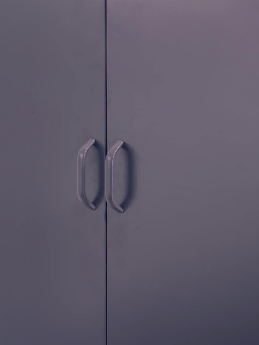 Nest Envy Varsity 2 Door Wardrobe - Grey - Zoomed In Door Handles