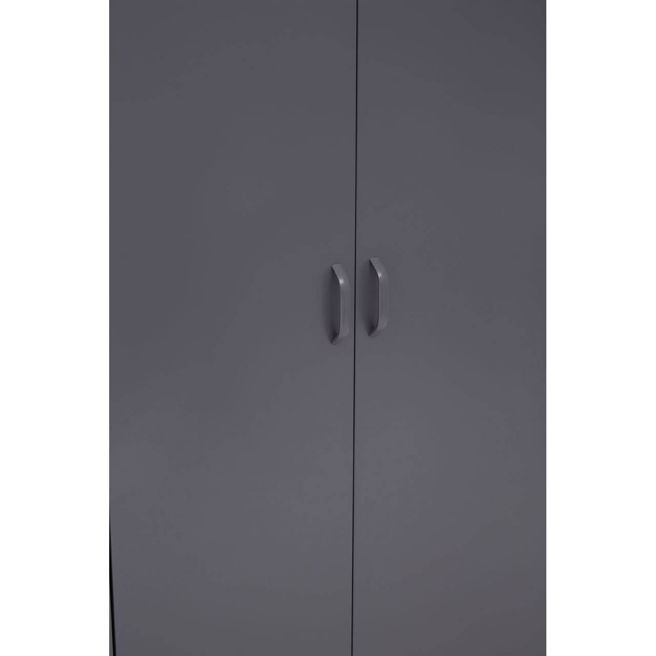 Nest Envy Varsity 2 Door Wardrobe - Grey - Zoomed In Doors