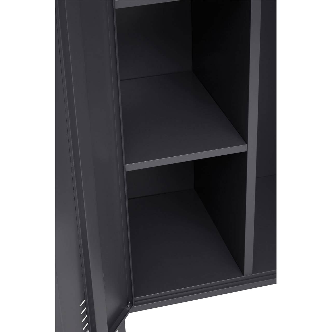 Nest Envy Varsity 2 Door Wardrobe - Grey - Zoomed In Interior Bottom Left