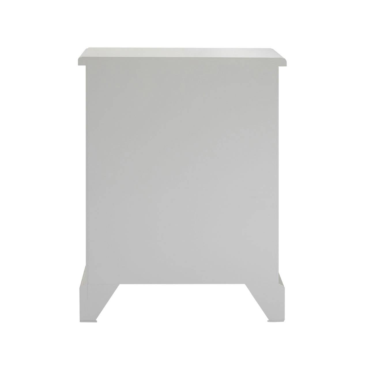 Nest Envy Shoreline 3 Drawer Bedside Table - White - Rear View