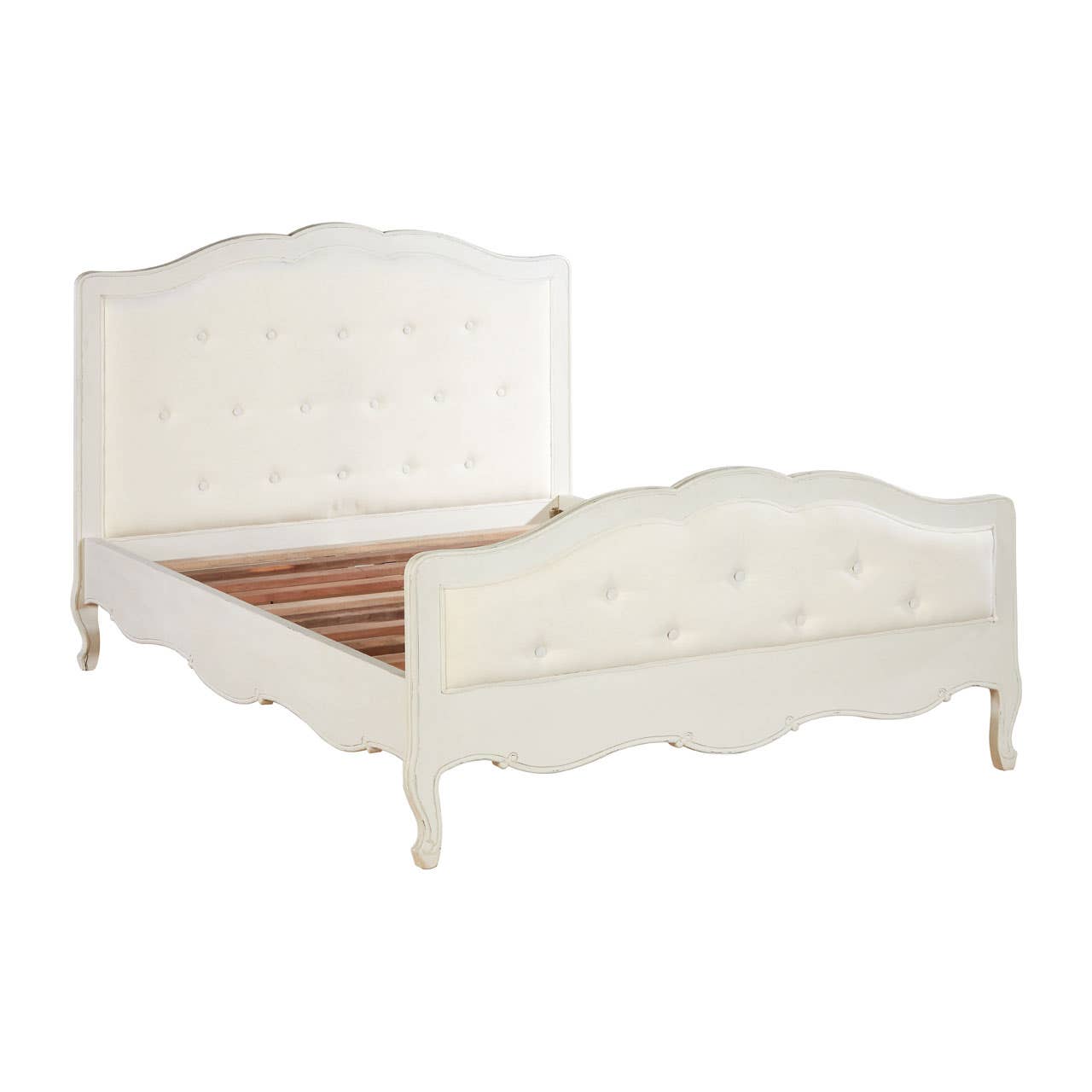 Nest Envy Versailles Double Bed - White - Angle View