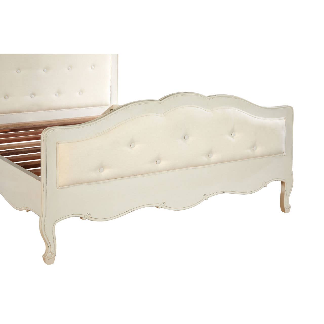 Nest Envy Versailles Double Bed - White - Zoomed In Footboard