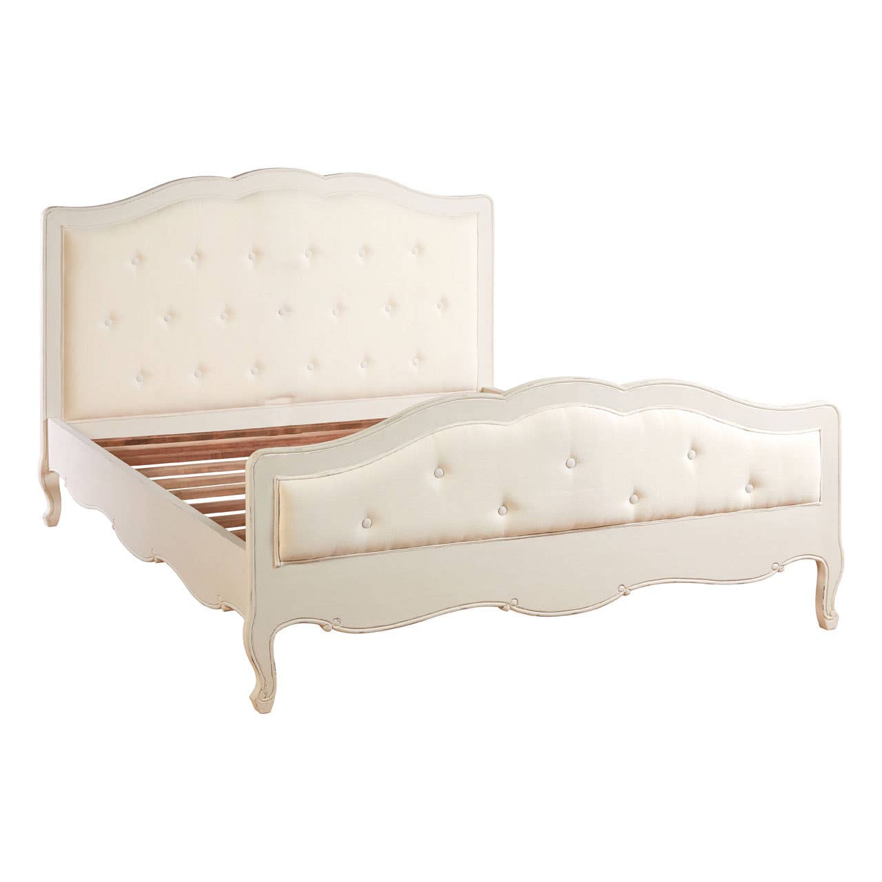Nest Envy Versailles Kingsize Bed - White - Angle View