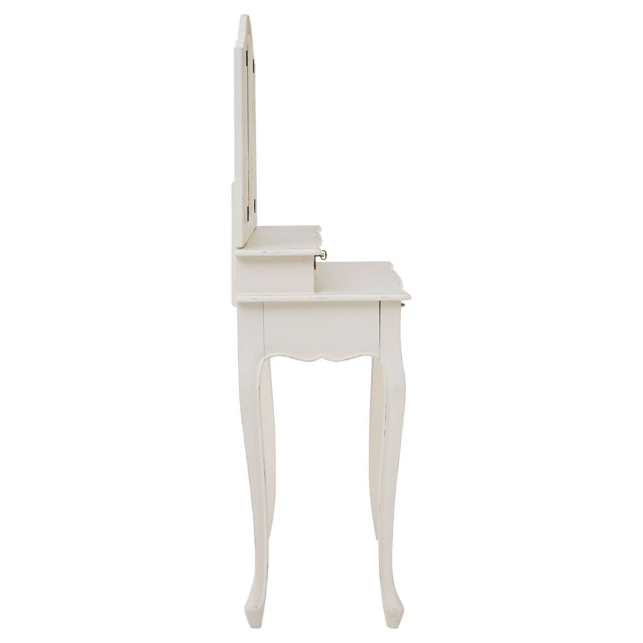 Nest Envy Versailles Dressing Table With Mirror - White - Side View