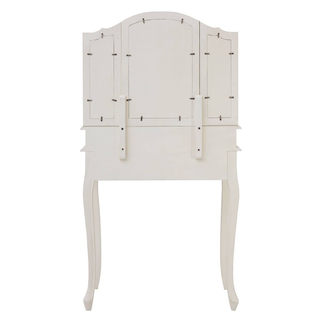 Nest Envy Versailles Dressing Table With Mirror - White - Rear View