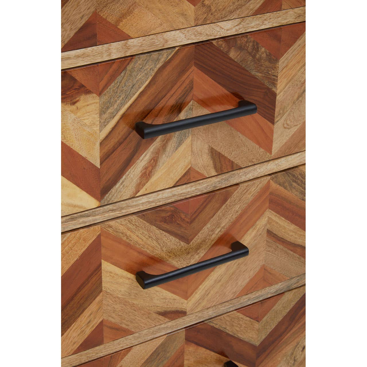 Nest Envy Burma 5 Drawer Chest - Mango Wood - Zoomed In Drawers