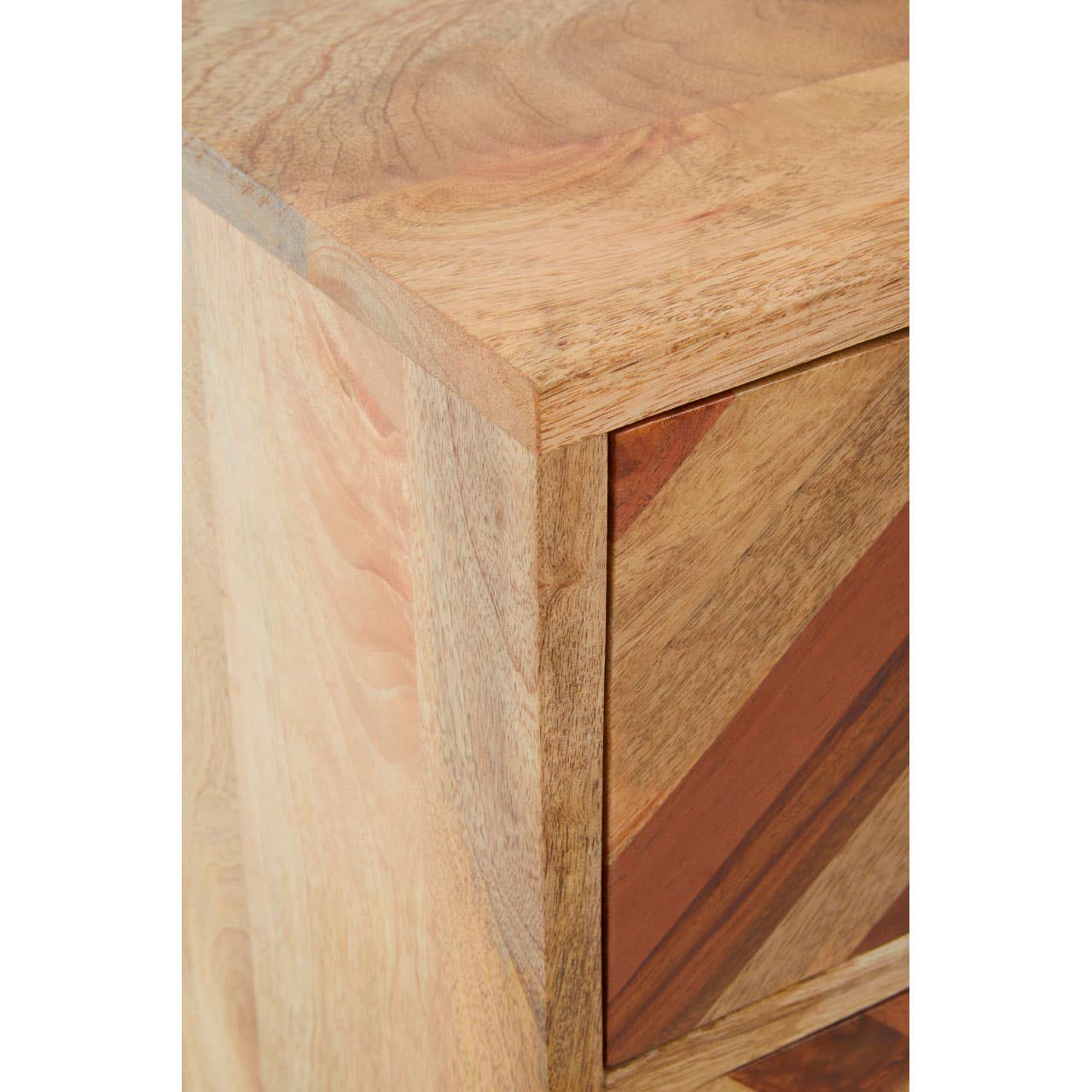 Nest Envy Burma 5 Drawer Chest - Mango Wood - Zoomed In Corner