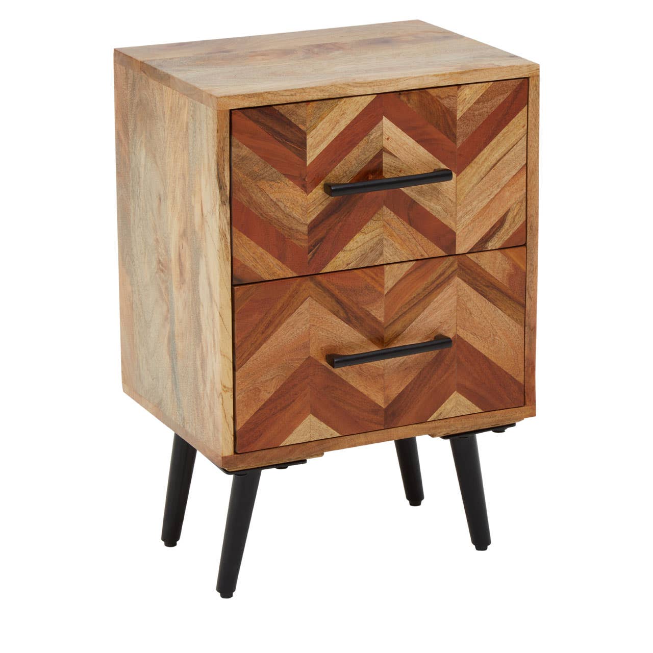 Nest Envy Burma 2 Drawer Chest - Mango Wood - Angle View