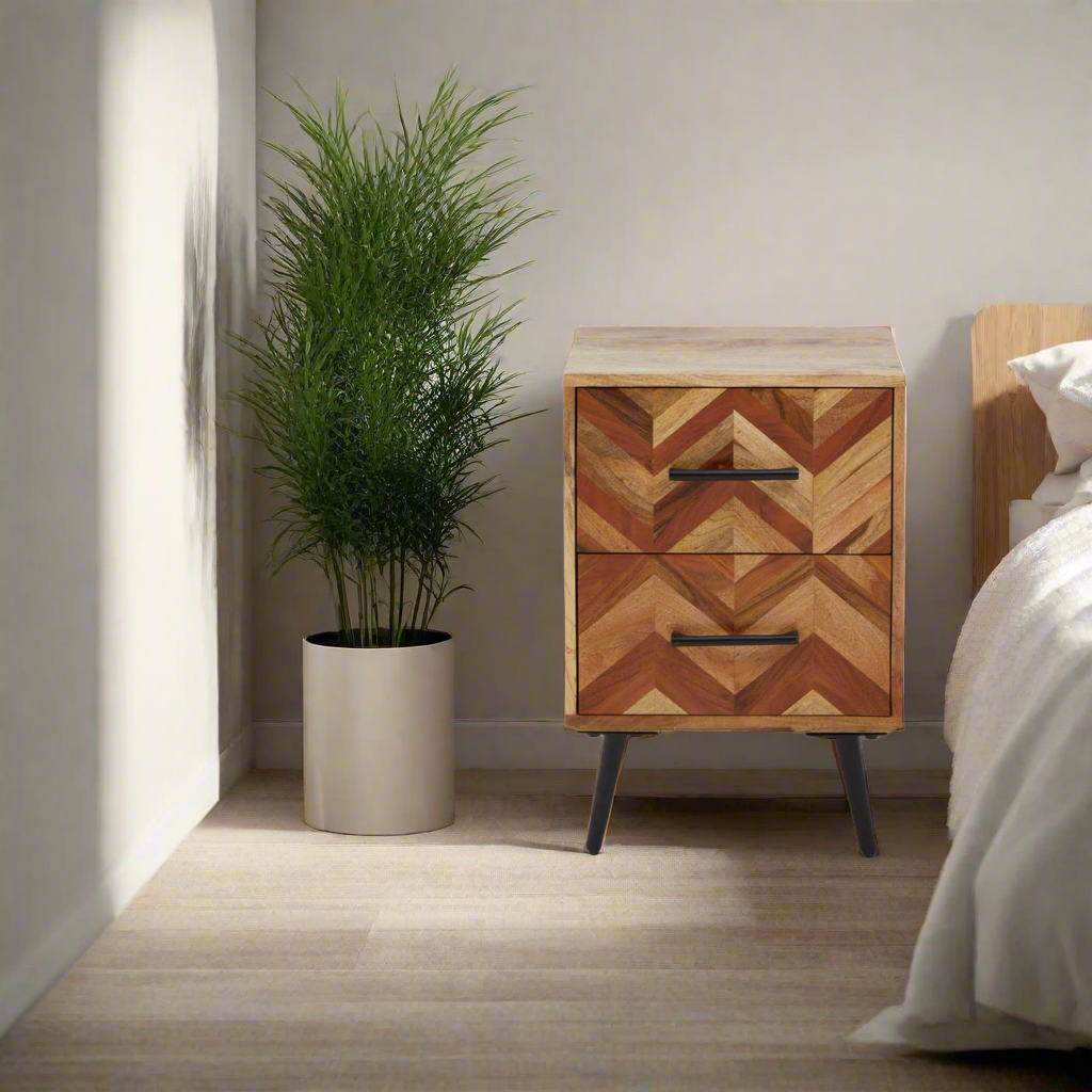 Nest Envy Burma 2 Drawer Chest - Mango Wood - Lifestyle Image