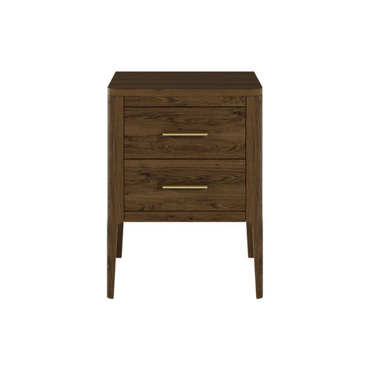 DI Designs Abberley 2 Drawer Bedside Table - Brown
