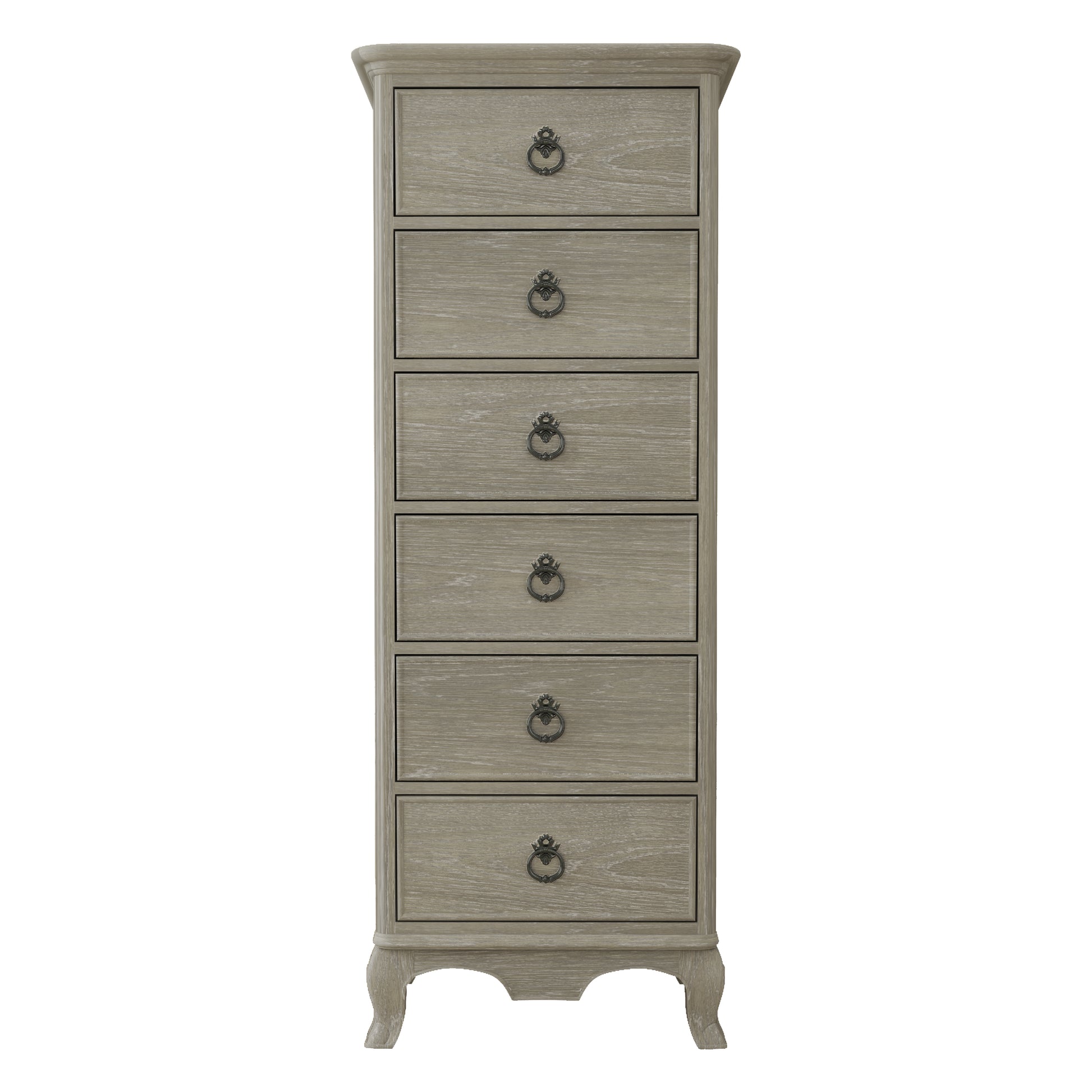 Willis & Gambier Camille 6 Drawer Narrow Tallboy Chest - Oak