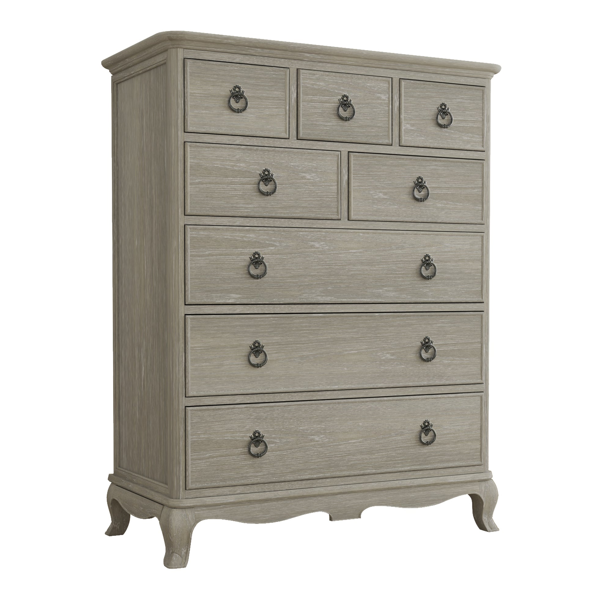 Willis & Gambier Camille 8 Drawer Chest - Oak - Angled View