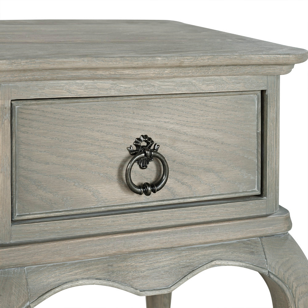 Willis & Gambier Camille Single Drawer Bedside Table - Oak - Zoomed In Drawer