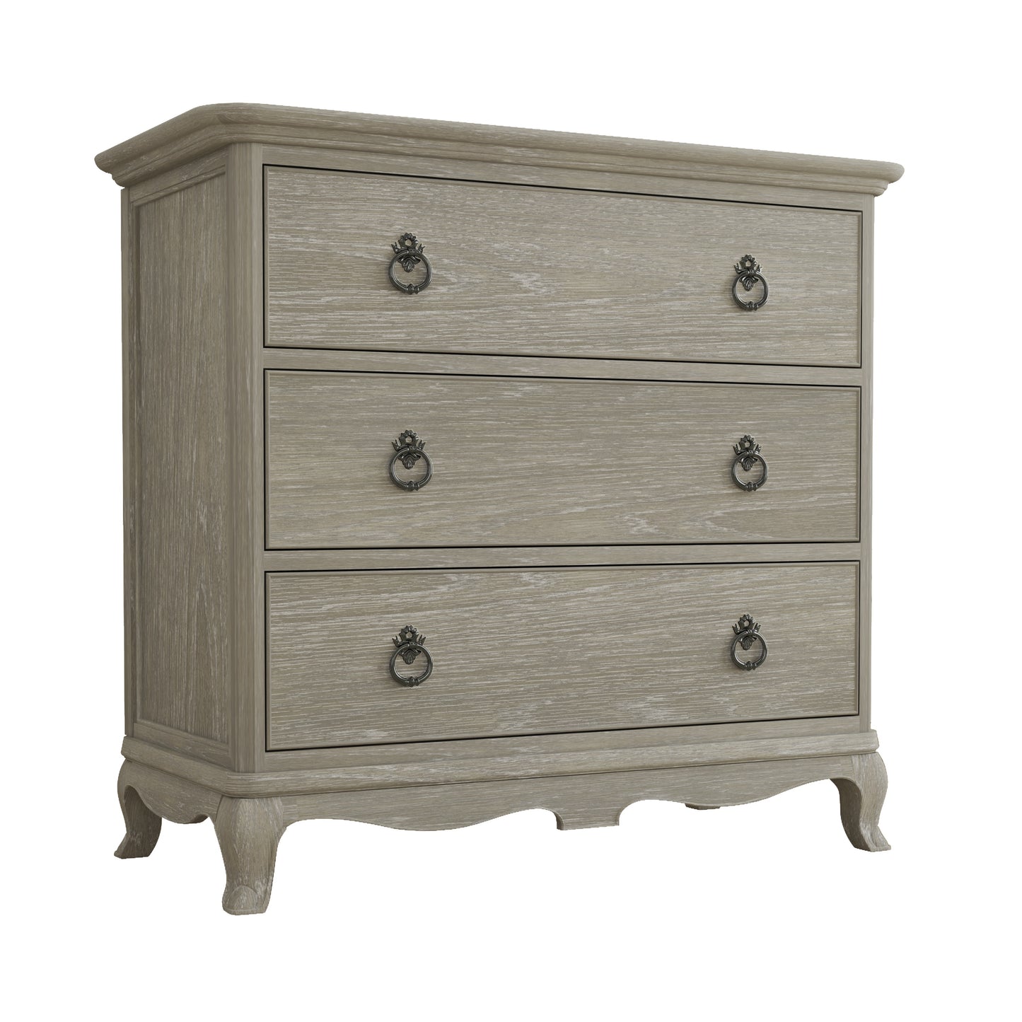 Willis & Gambier Camille 3 Drawer Chest - Oak - Angled View