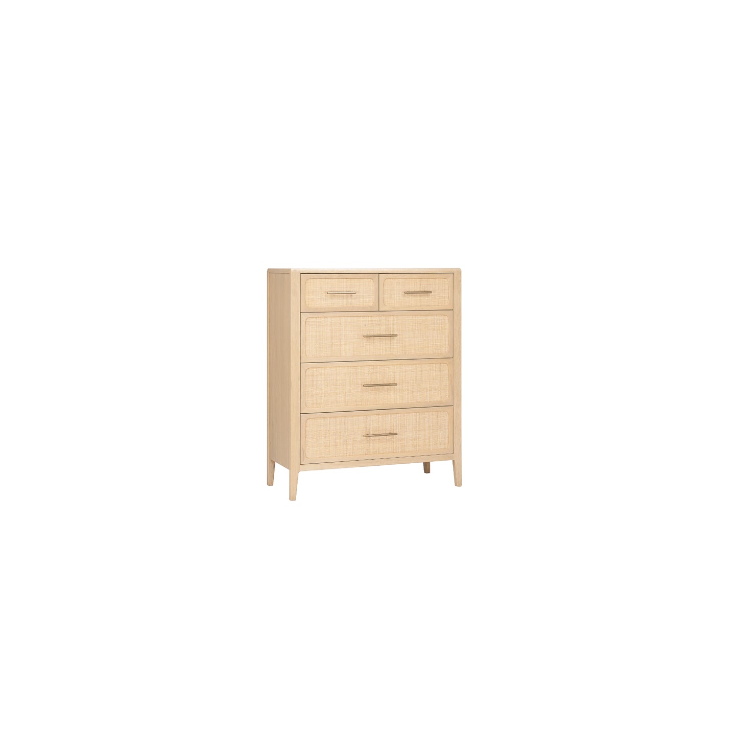 Willis & Gambier Casera 5 Drawer Chest - Oak - Angled View