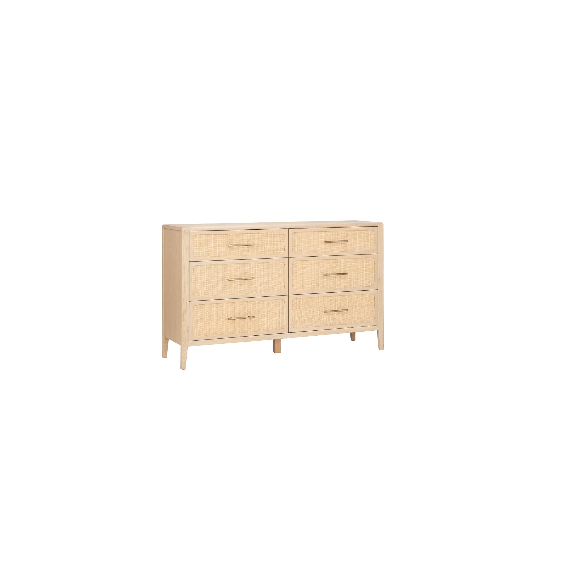 Willis & Gambier Casera 6 Drawer Chest - Oak - Angled View