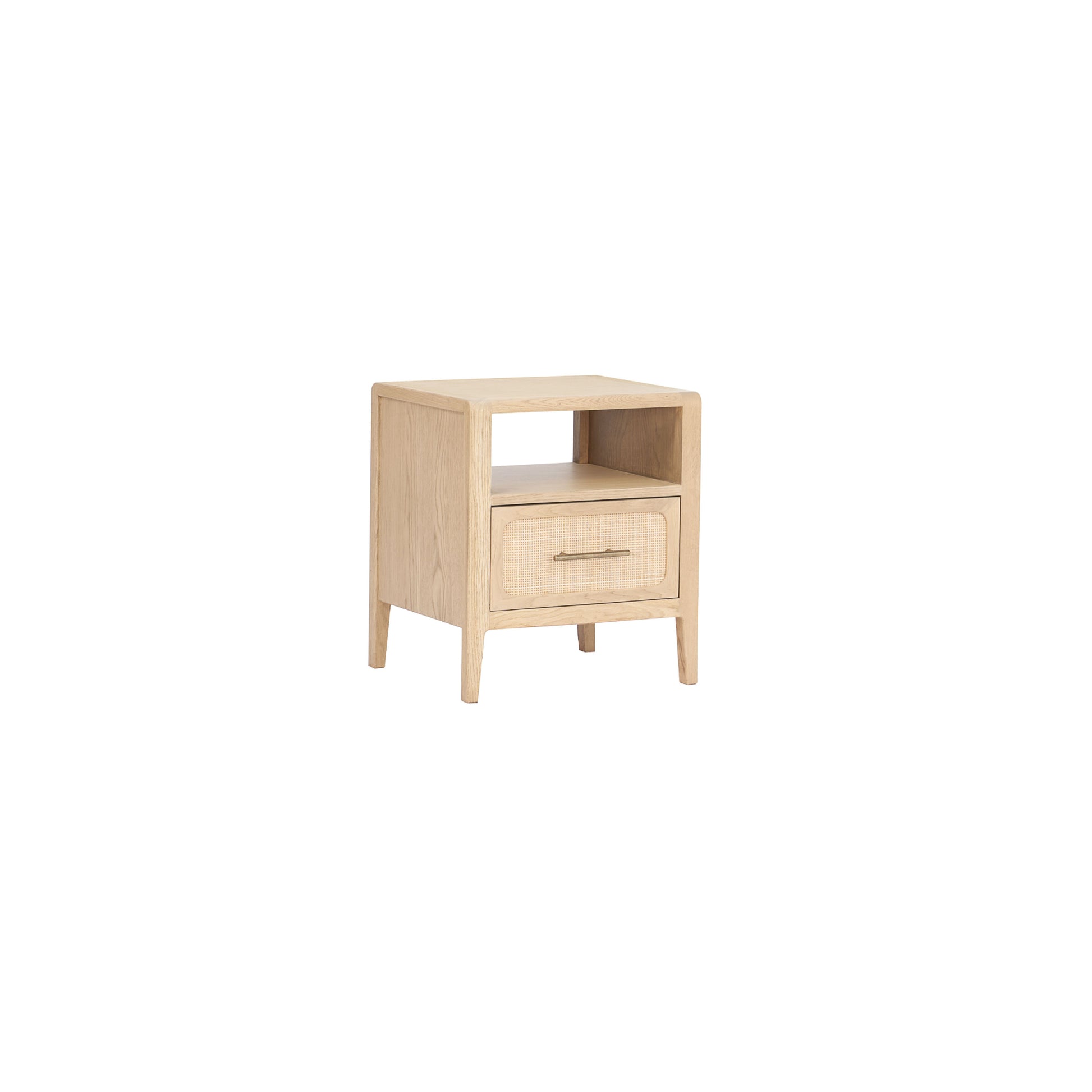 Willis & Gambier Casera Single Drawer Bedside Table - Oak - Angled View