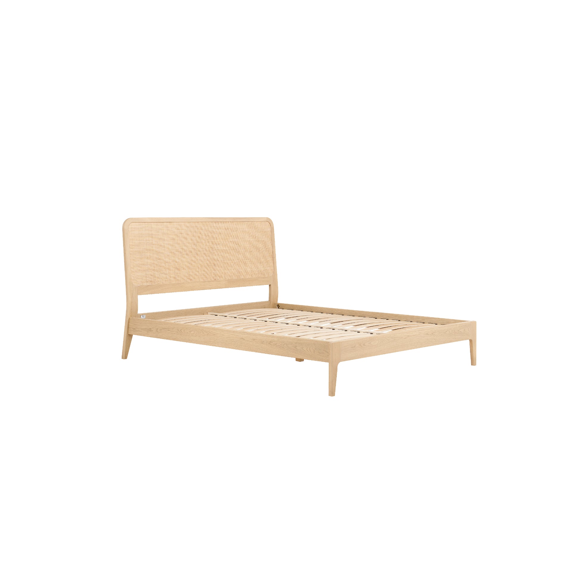 Willis & Gambier Casera Bed - Oak - Frame Only Angled View