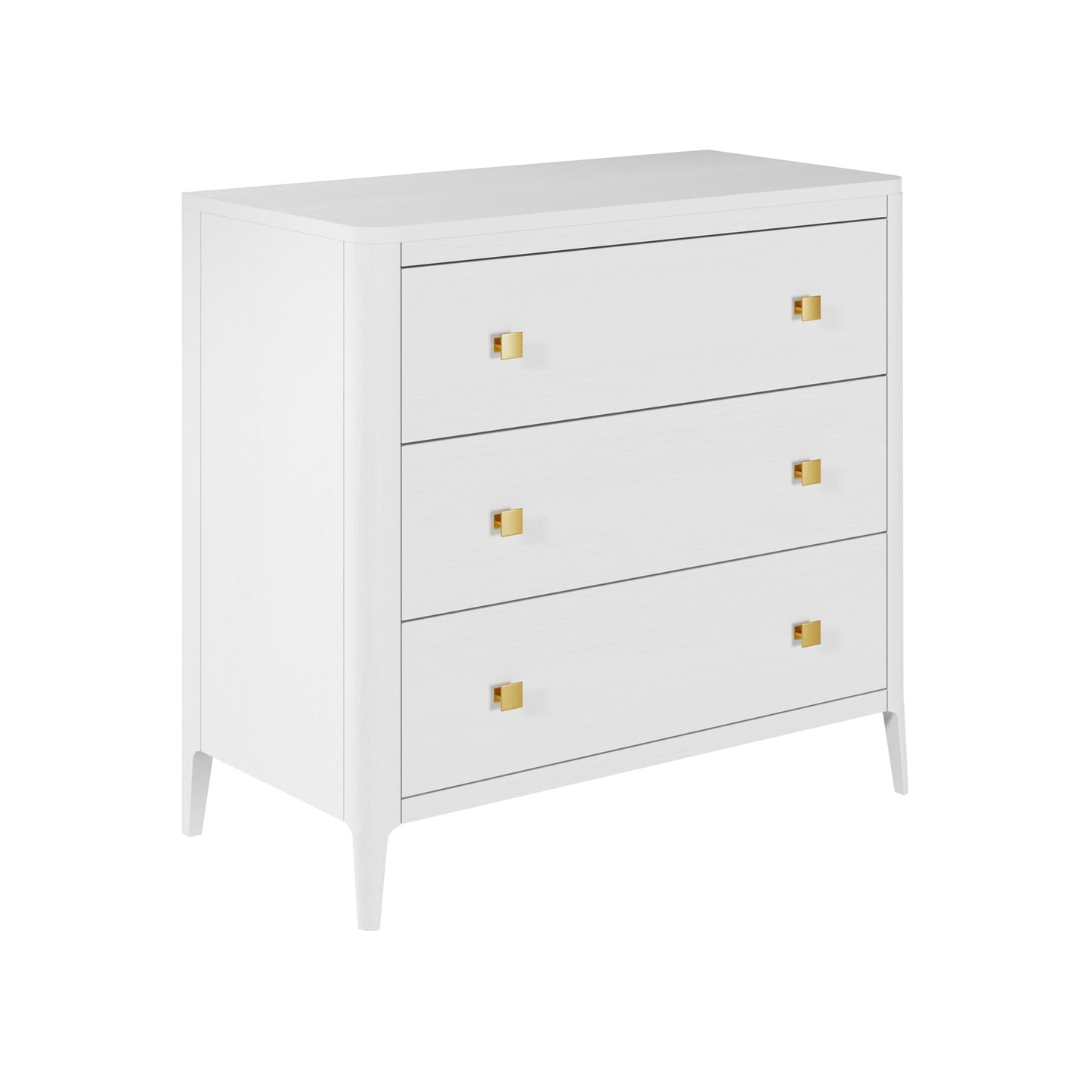 DI Designs Abberley 3 Drawer Chest- White - Angle View
