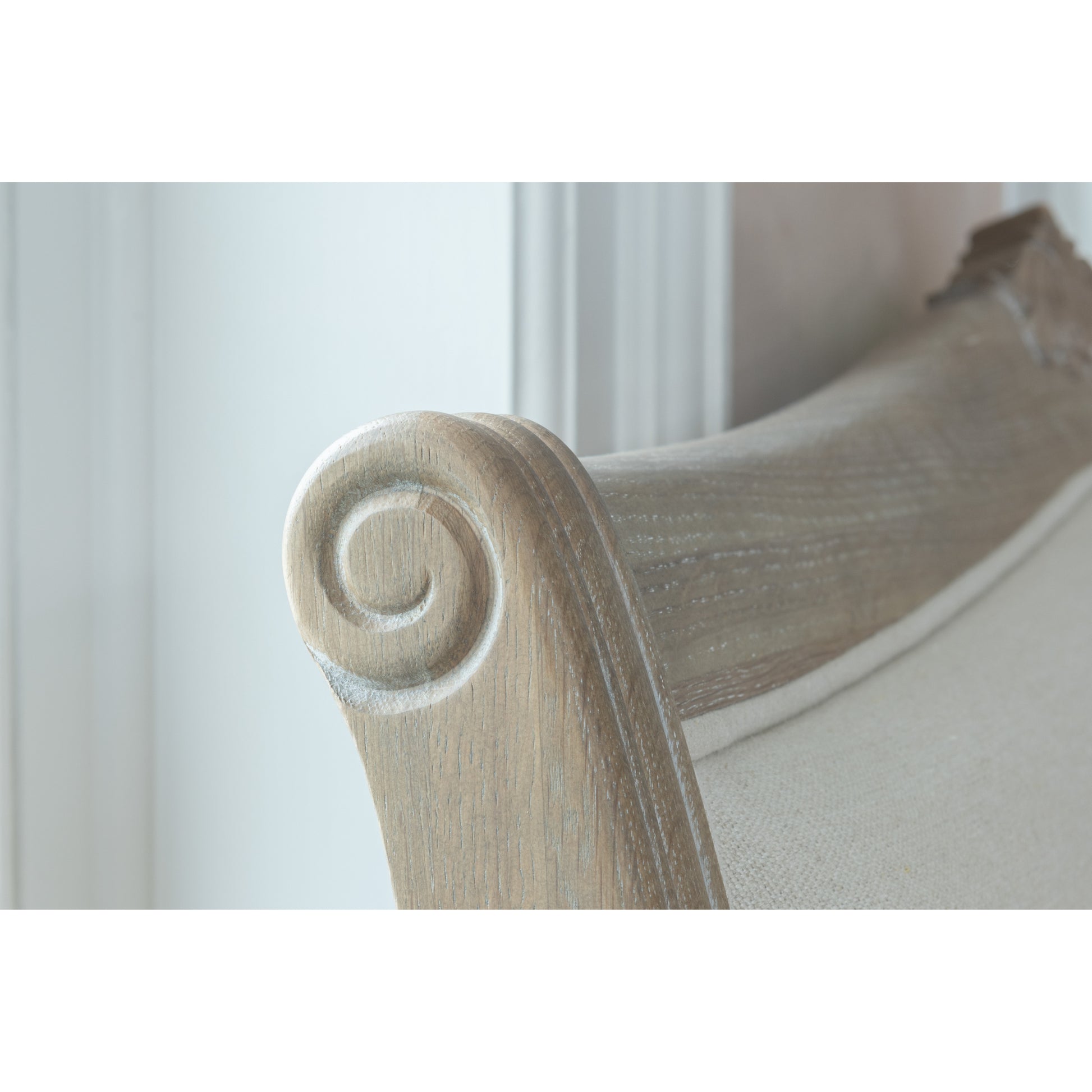 Willis & Gambier Camille Low End Bed - Oak - Lifestyle Image Zoomed In Headboard