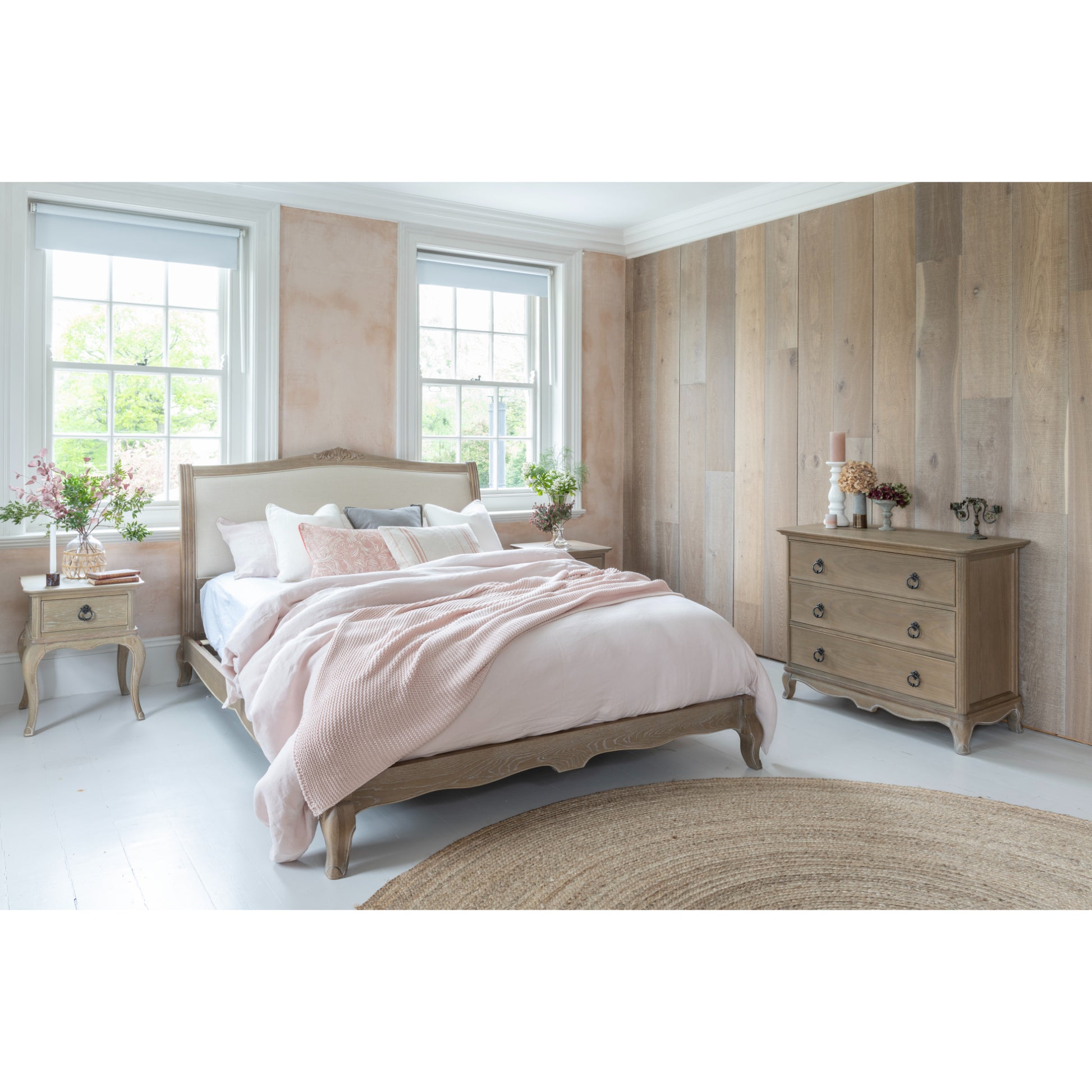 Willis & Gambier Camille Low End Bed - Oak - Lifestyle Image