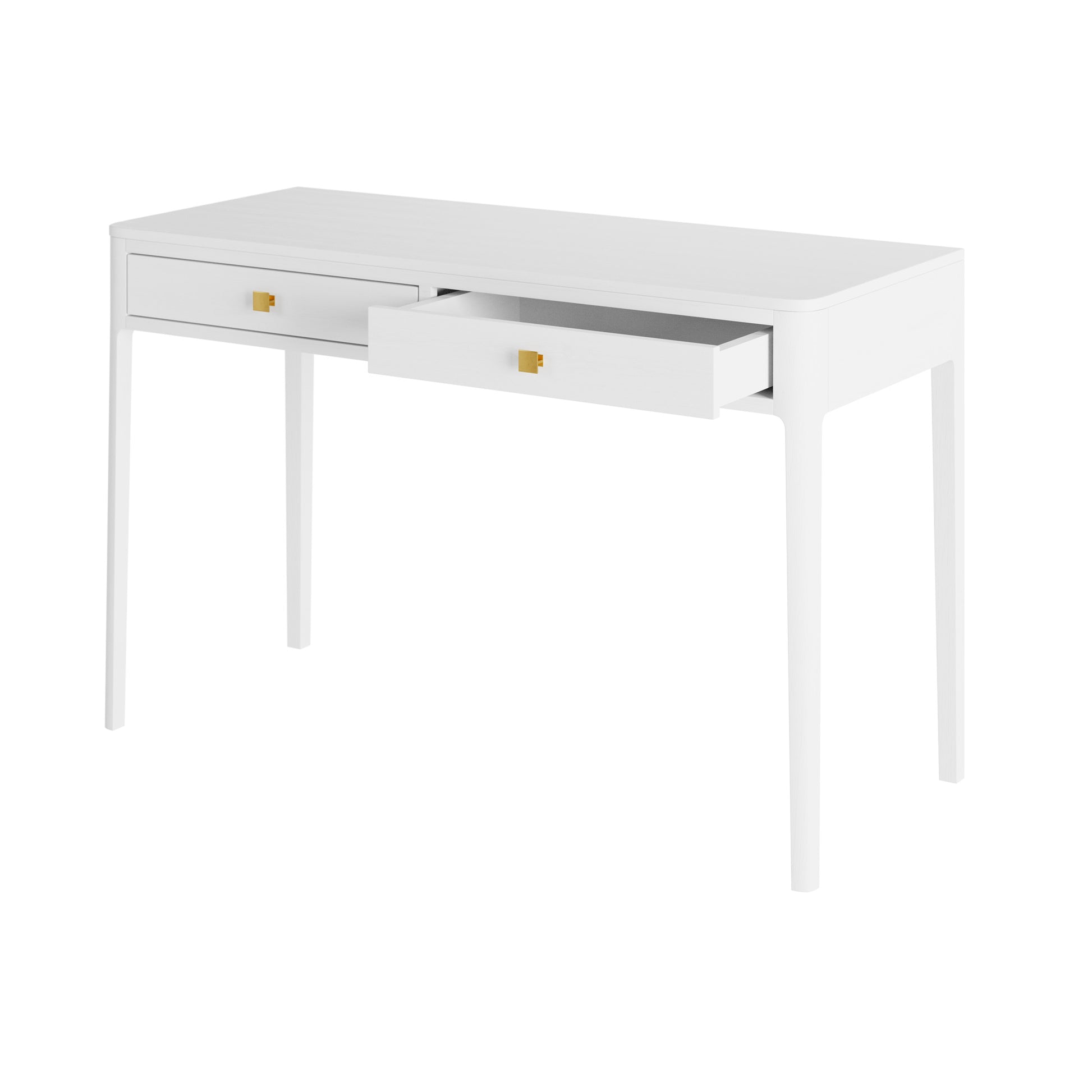 DI Designs Abberley Dressing Table / Desk - White - Drawer Open