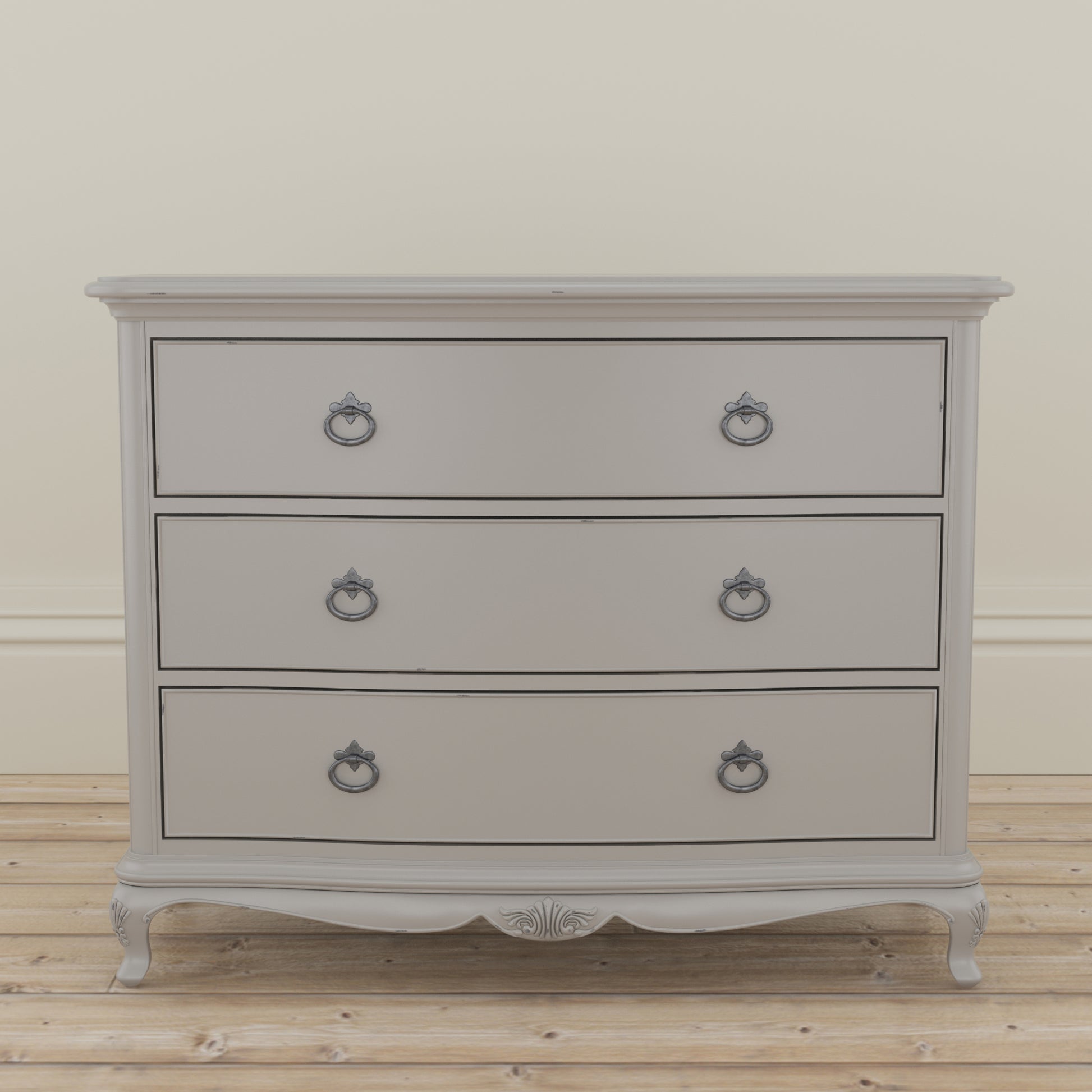 Willis & Gambier Etienne 3 Drawer Low Chest - Grey - Lifestyle Image 1