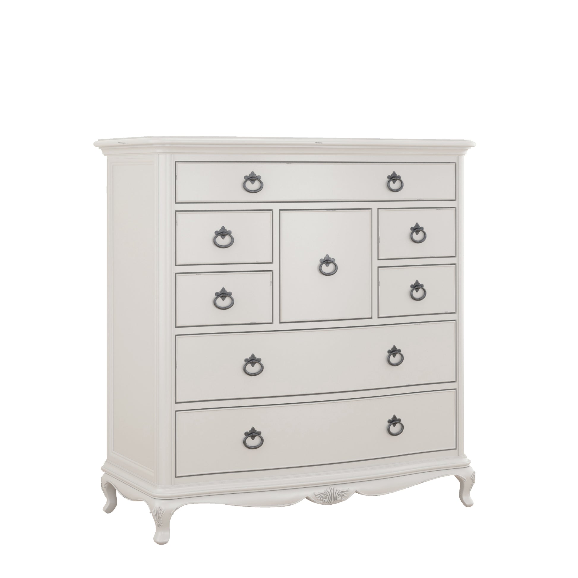 Willis & Gambier Etienne 8 Drawer Chest - Grey - Angled View