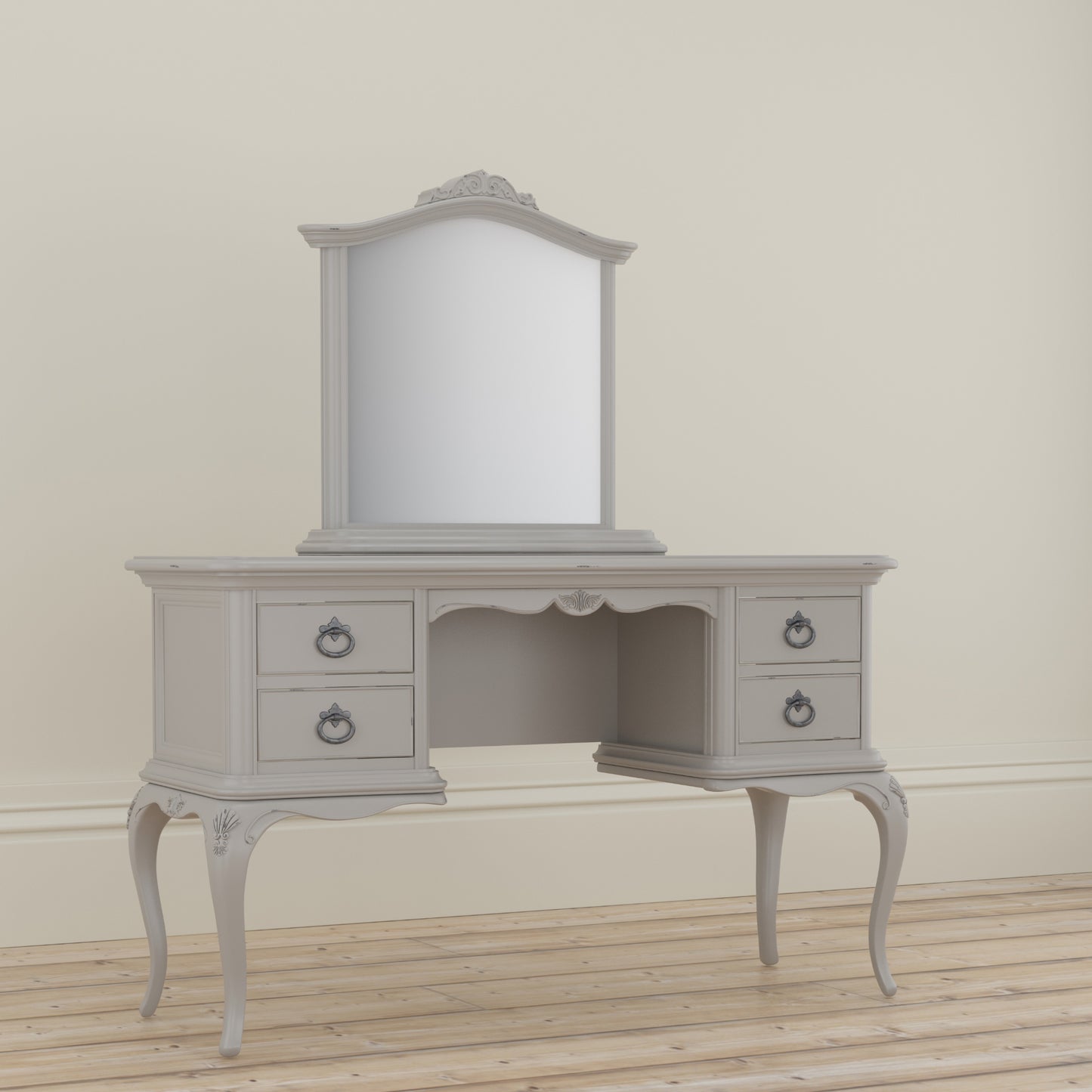 Willis & Gambier Etienne Mirror - Grey - Lifestyle Image Basic Angled View