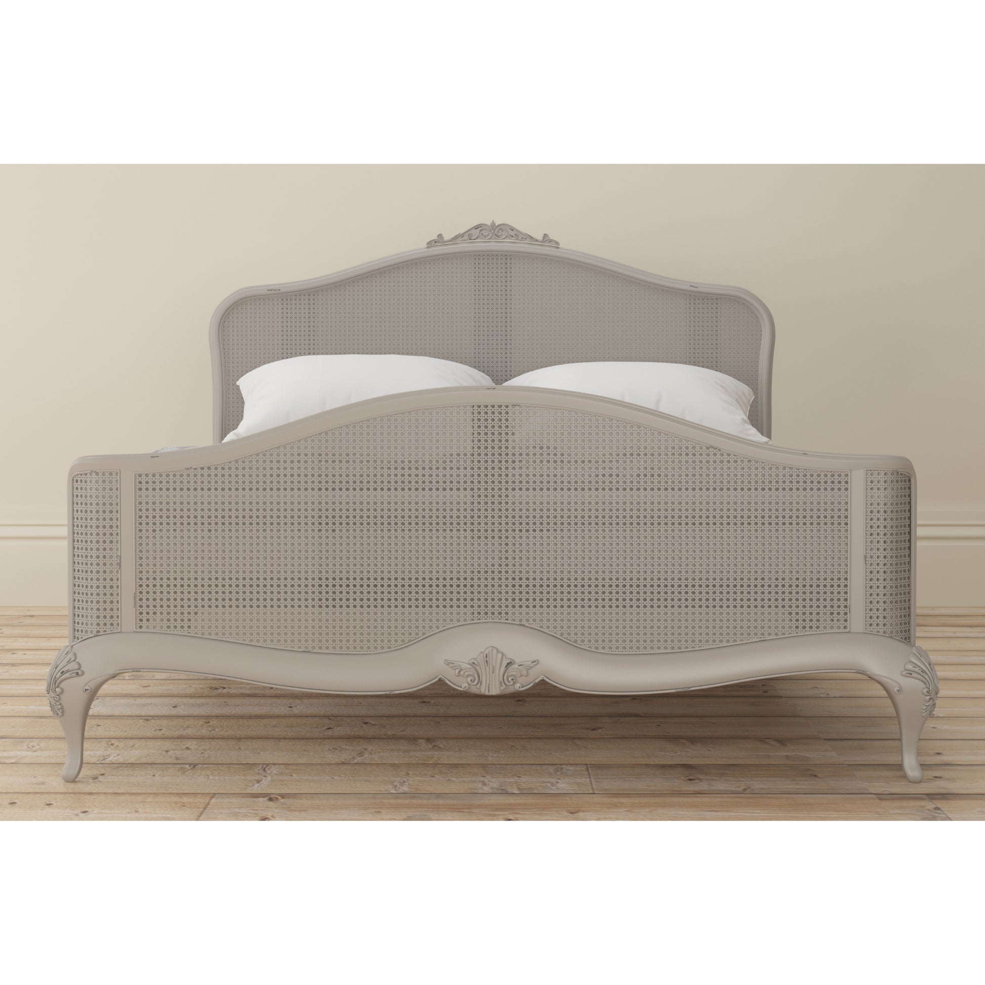 Willis & Gambier Etienne High End Rattan Bed - Grey - Lifestyle Image Basic