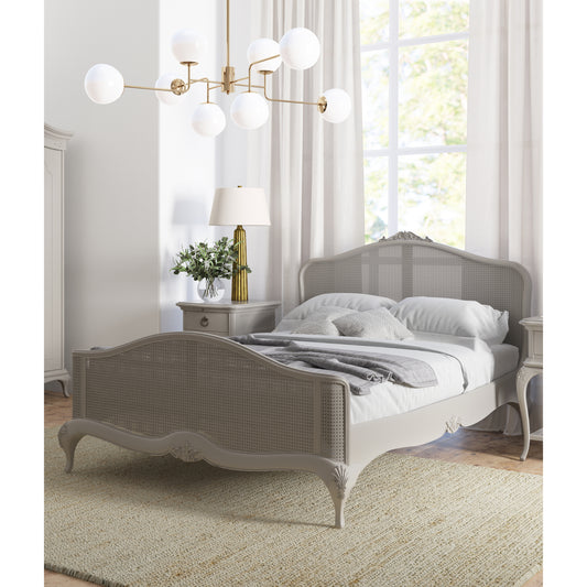 Willis & Gambier Etienne High End Rattan Bed - Grey - Lifestyle Image