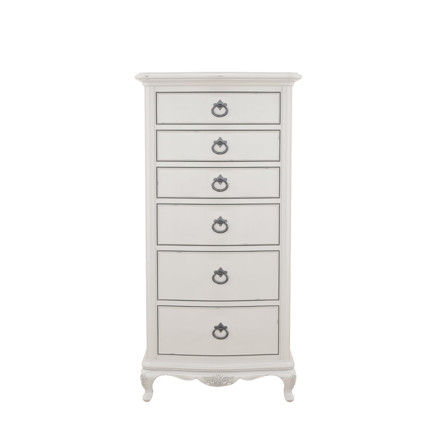 Willis & Gambier Etienne 6 Drawer Narrow Tallboy Chest - Grey