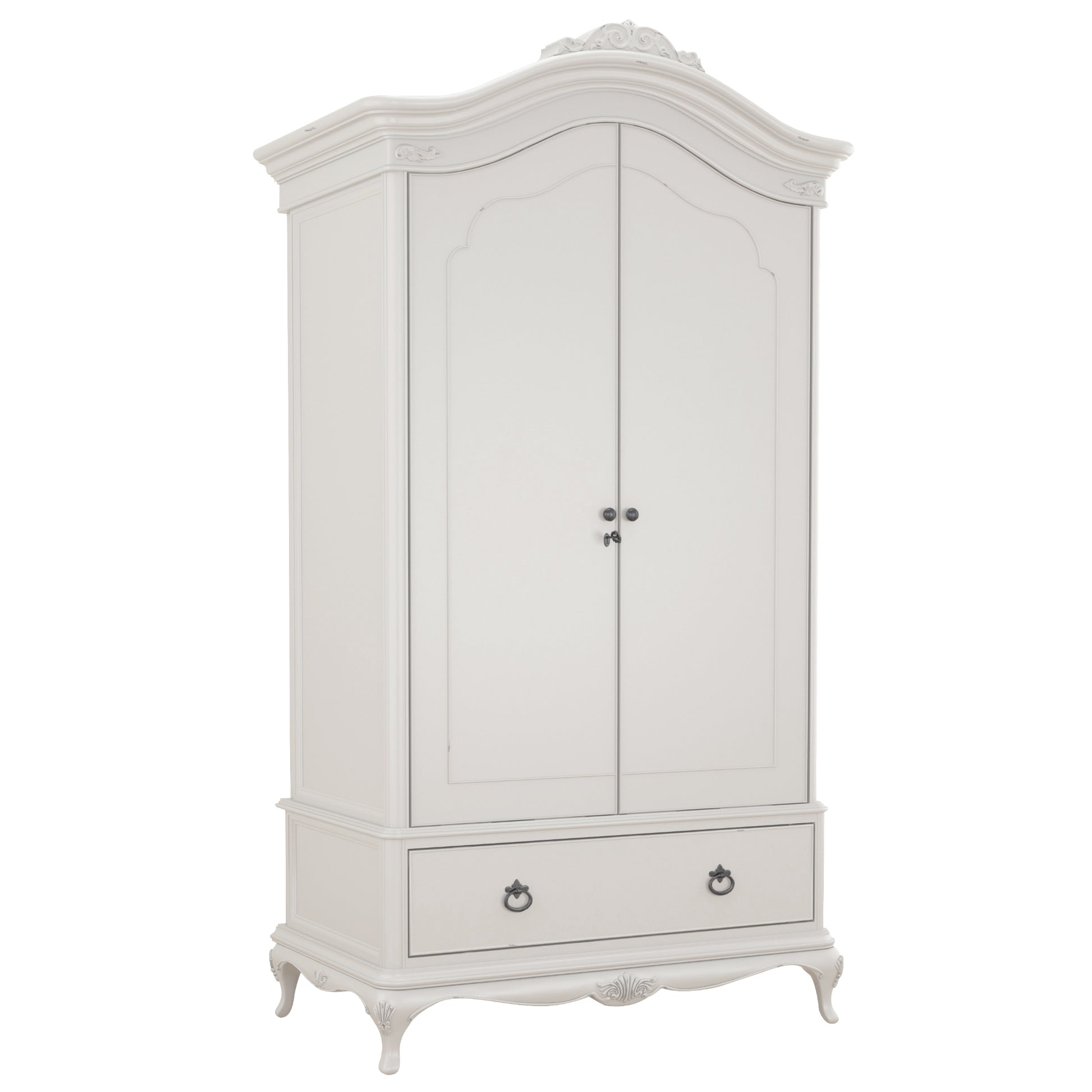 Willis & Gambier Etienne Double Wardrobe - Grey - Angled View