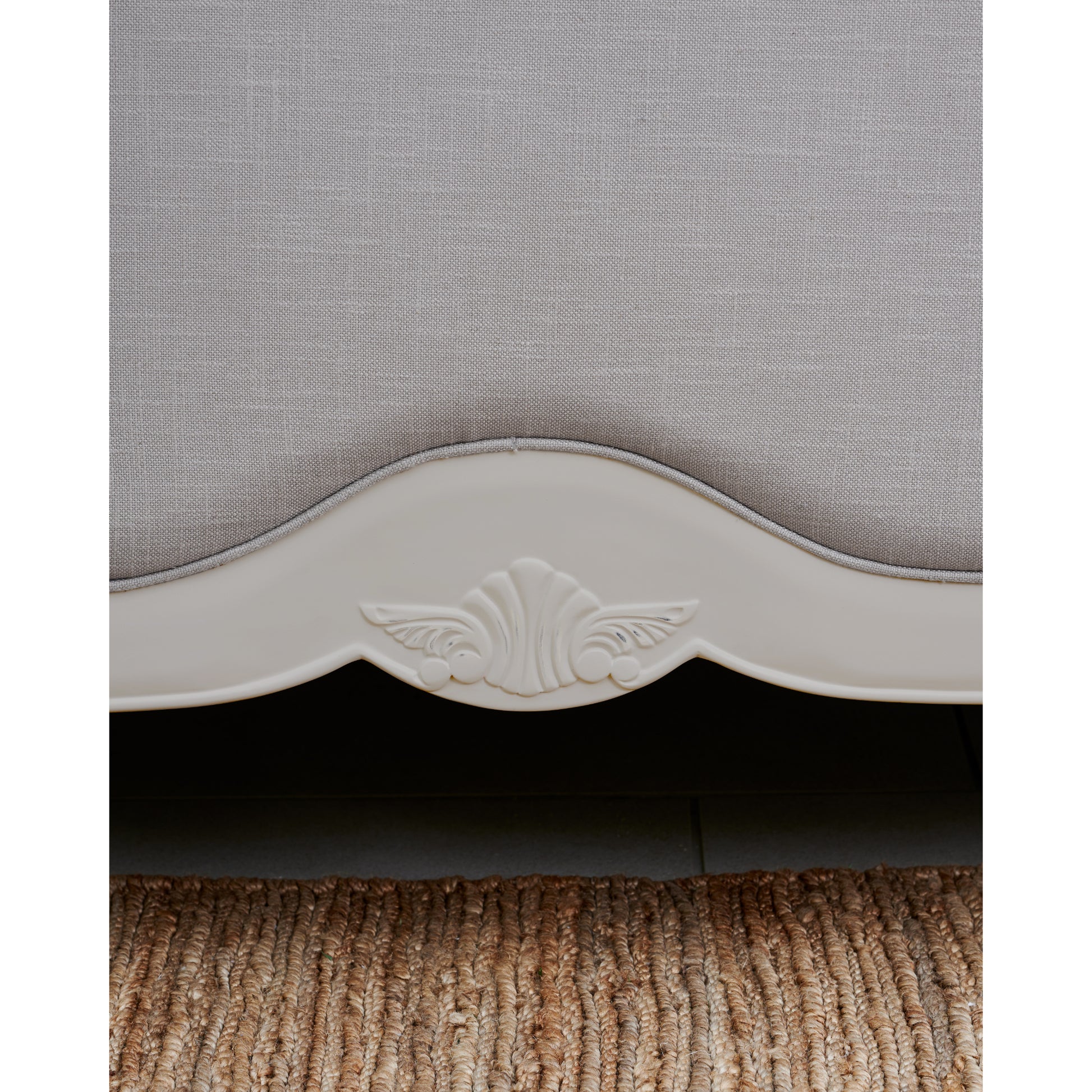 Willis & Gambier Etienne High End Upholstered Bed - Grey - Focus View Footboard