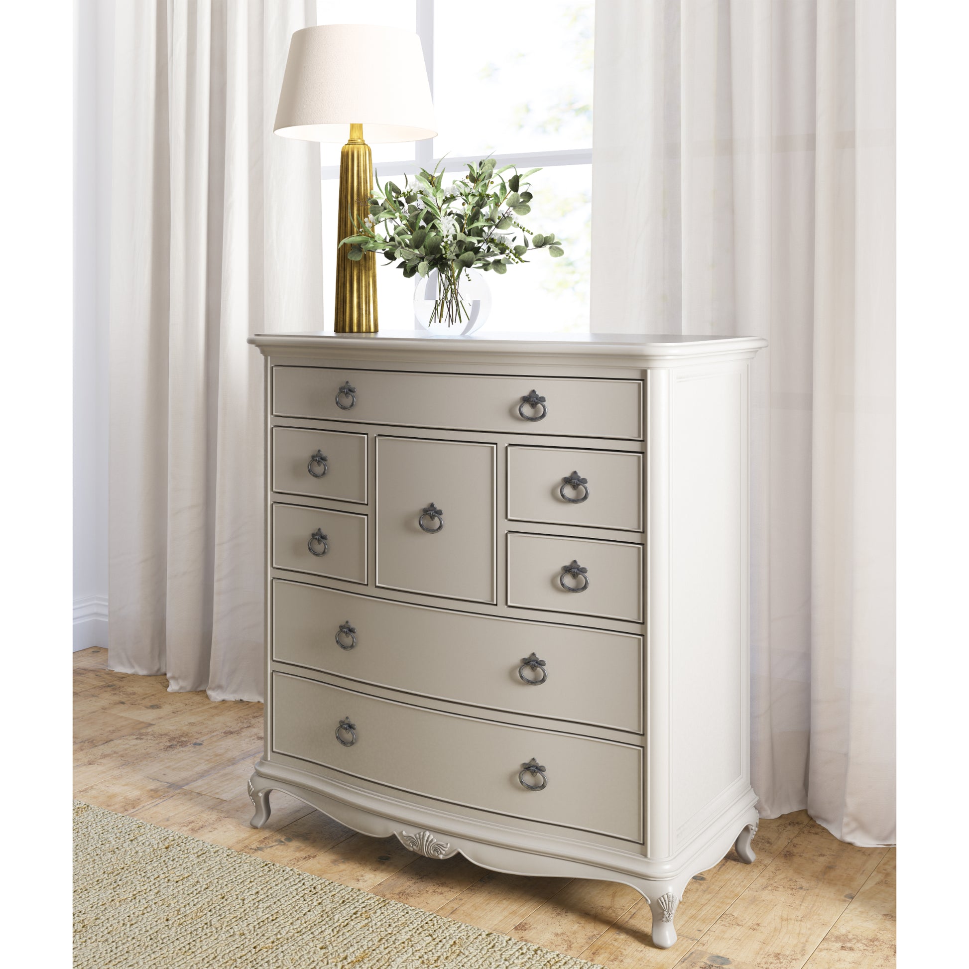 Willis & Gambier Etienne 8 Drawer Chest - Grey - Lifestyle Image 2