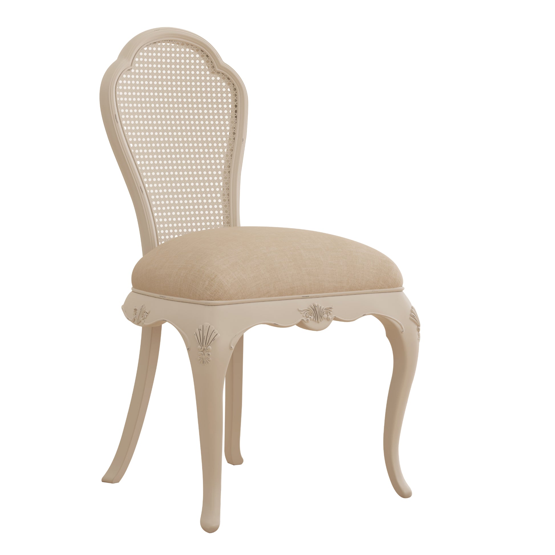 Willis & Gambier Ivory Bedroom Chair - Cream - Angled View