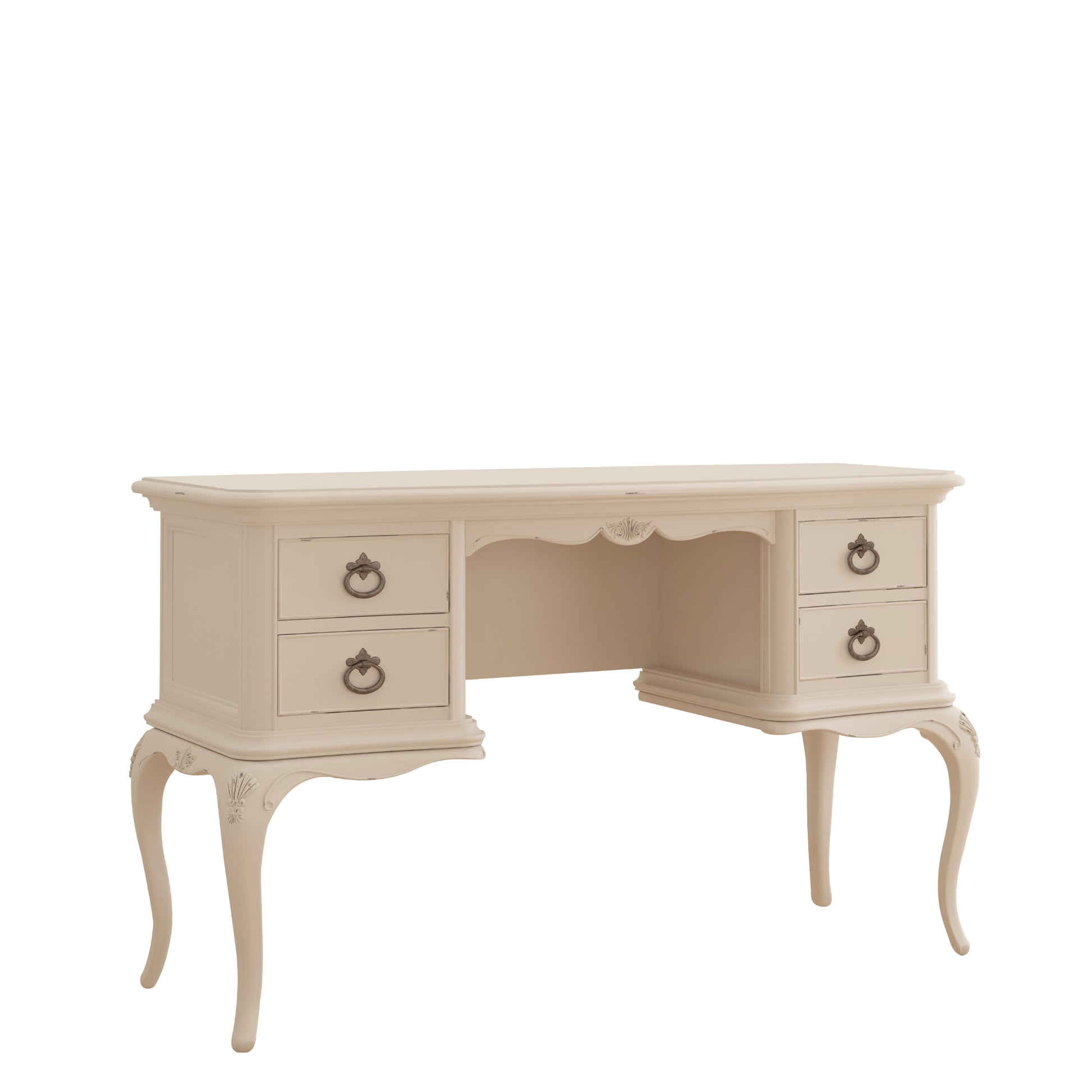 Willis & Gambier Ivory Dressing Table / Desk - Cream - Angled View
