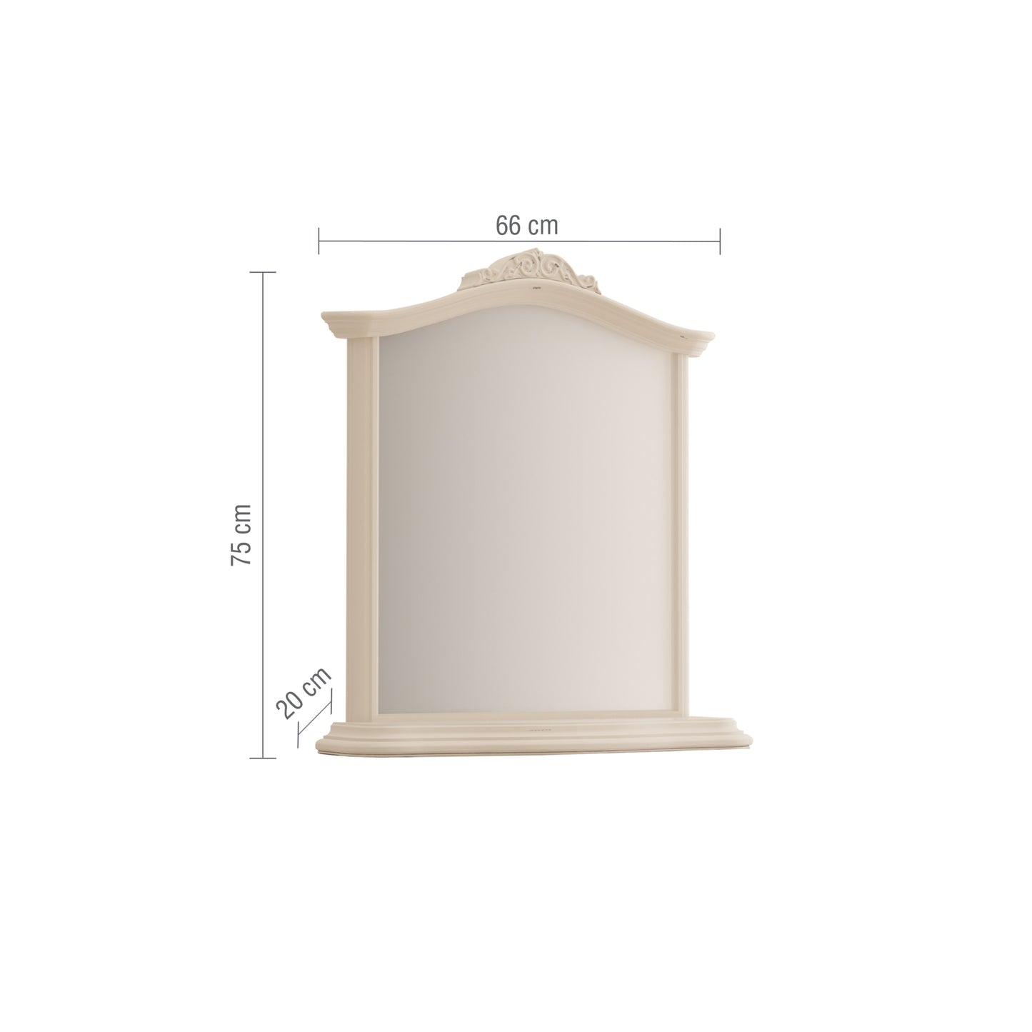 Willis & Gambier Ivory Mirror - Cream - Infographic