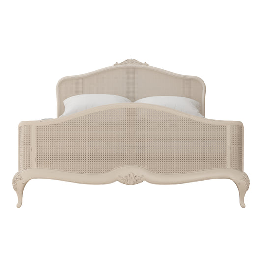 Willis & Gambier Ivory High End Rattan Double Bed - Cream