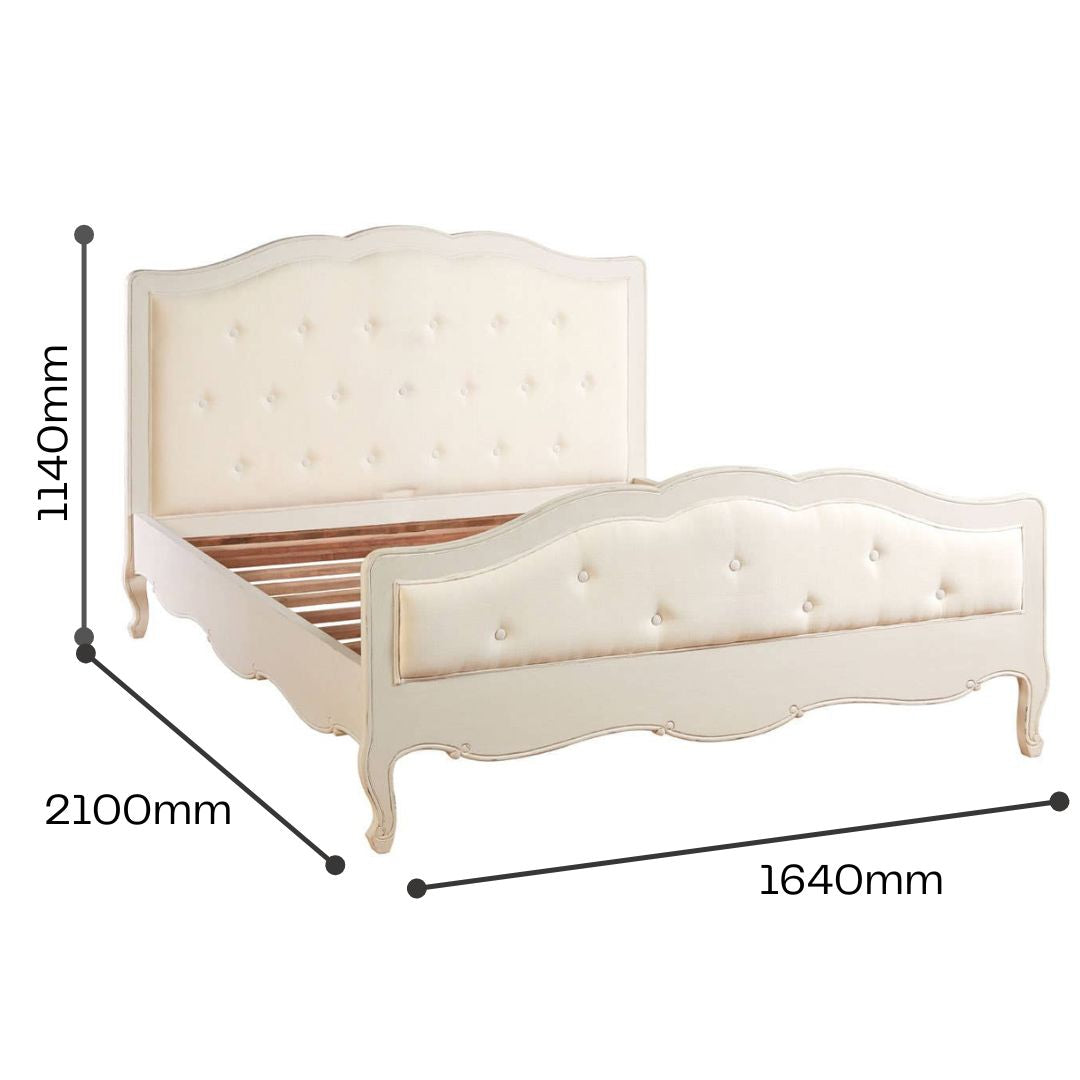 Nest Envy Versailles Kingsize Bed - White - Infographic