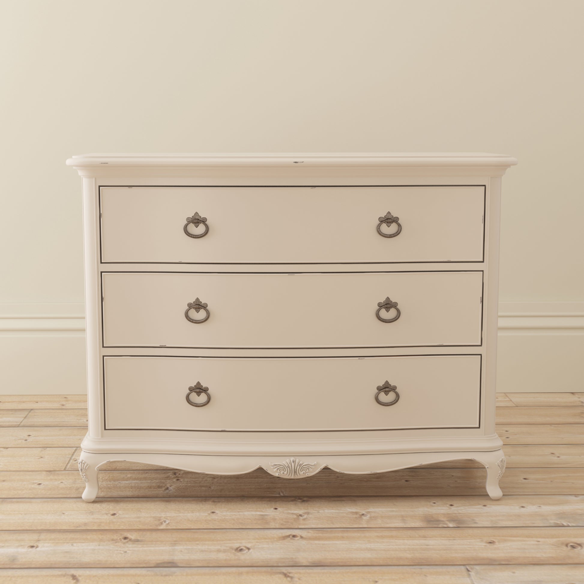 Willis & Gambier Ivory 3 Drawer Low Chest - Cream - Lifestyle Image Basic