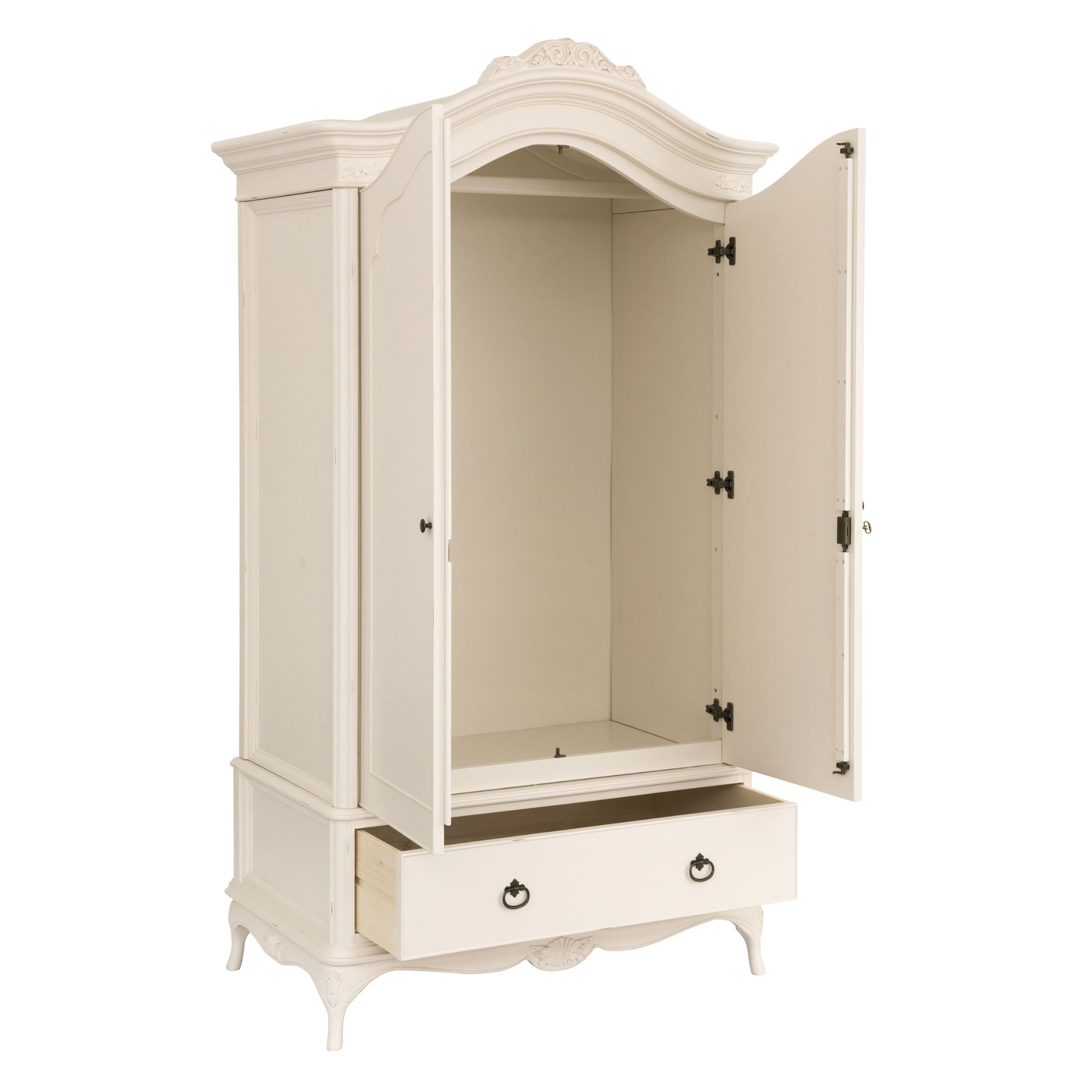 Willis & Gambier Ivory Double Wardrobe - Cream - Open Doors